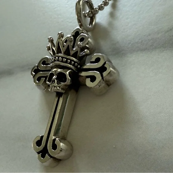 King Baby Studio Silver Cross Pendant Necklace - Picture 5 of 9